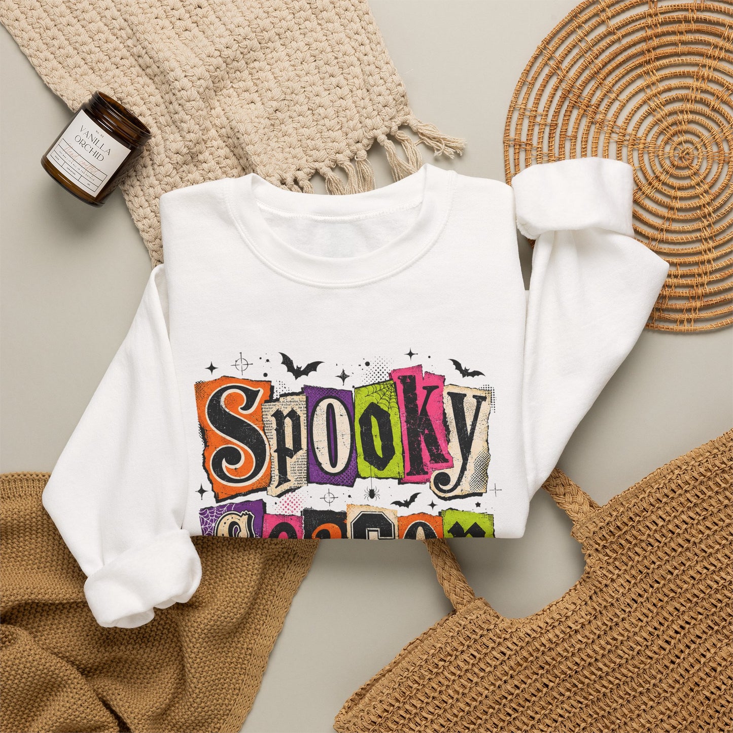 GILDAN - Spooky Season Sweatshirt – Halloween Graphic Crewneck