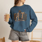 GILDAN - Faith Leopard Print Crewneck Sweatshirt