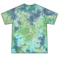 Overstimulated Softball Mom Tie-Dye Tee — Neon Crystal Green