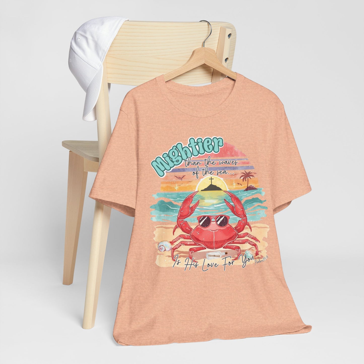 BELLA CANVAS -Crabby Beach Vibes T-Shirt — "Nighter" Sunglasses Crab Sunset Tee
