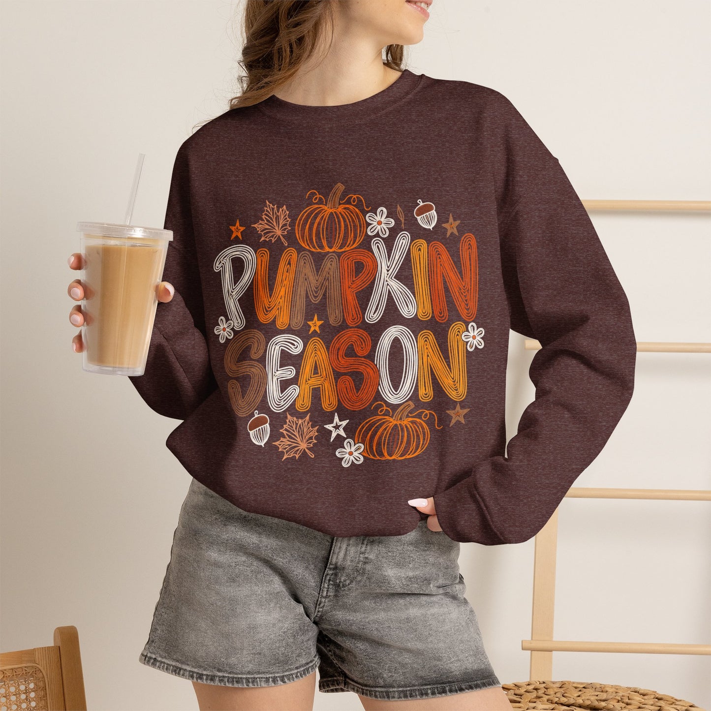 GILDAN - Pumpkin Season Fall Crewneck Sweatshirt