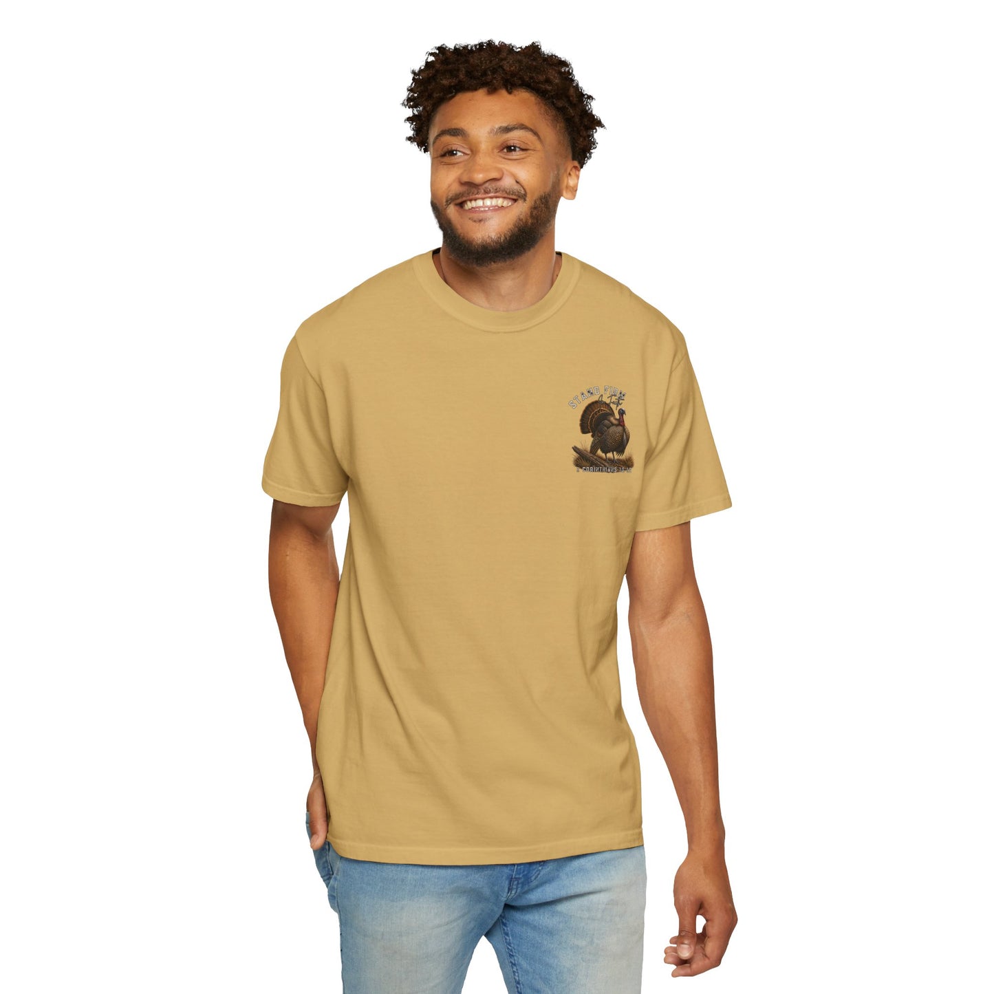 COMFORT COLORS - Stand Firm Turkey T-Shirt – Patriotic Thanksgiving Graphic Tee