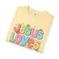 COMFORT COLORS - Jesus Loves Me T-Shirt — Colorful Retro Kids/Youth Faith Tee