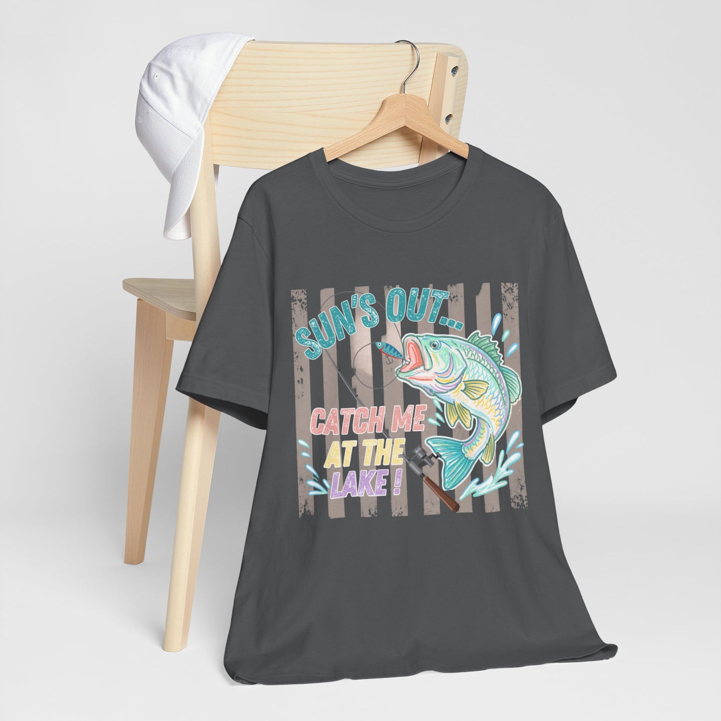 BELLA CANVAS - Sun's Out Catch Me at the Lake T-Shirt — Bass Fishing Summer Tee