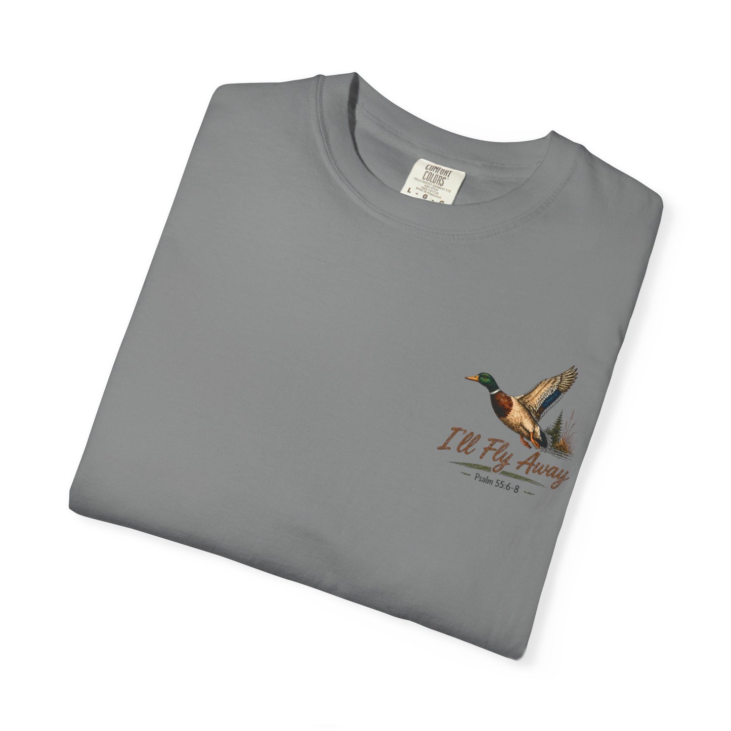 COMFORT COLORS - T-Shirt — “Some Glad Morning When This Life Is Over I’ll Fly Away” Duck Graphic