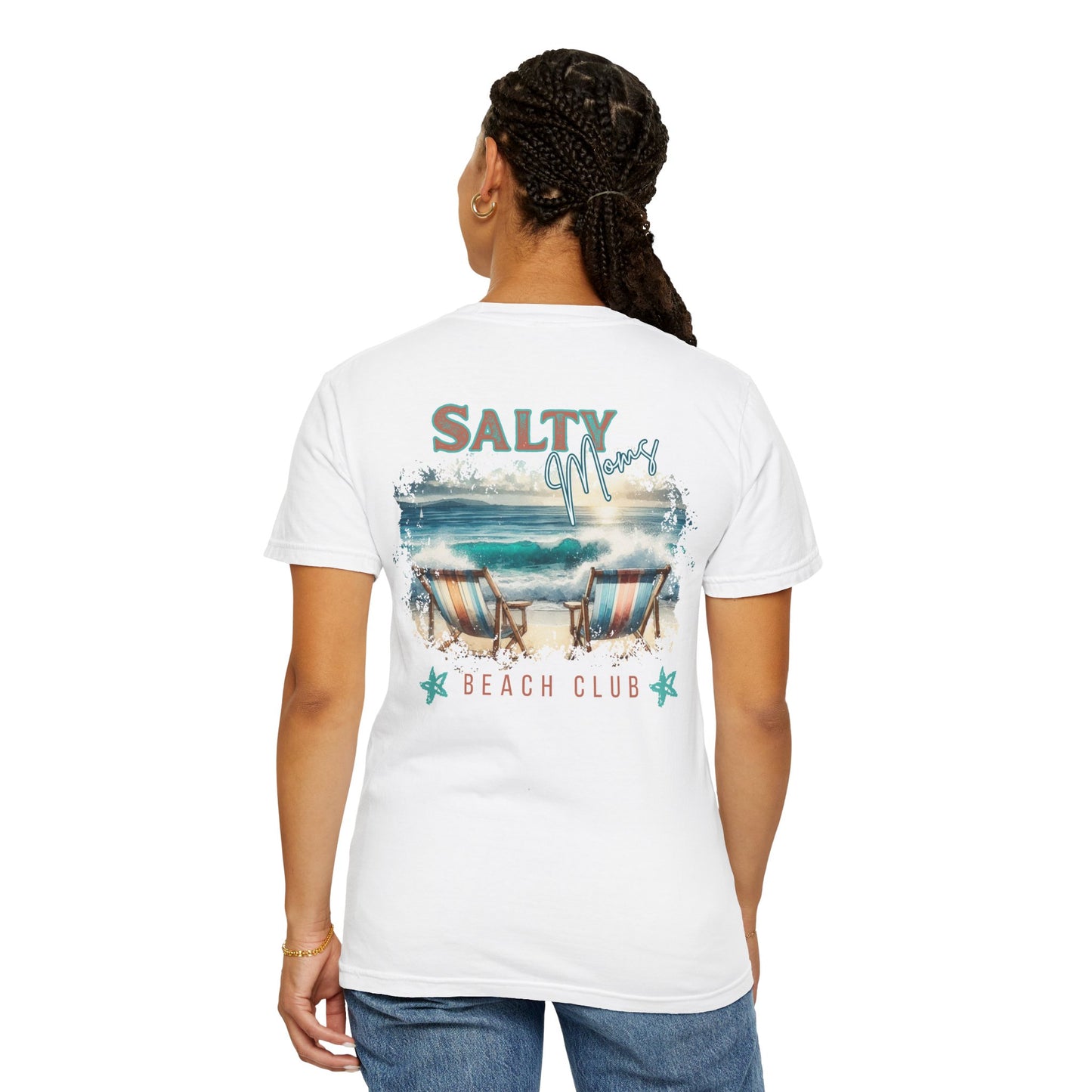 COMFORT COLORS - Salty Vibes Beach Club T-Shirt — 'Salty Memory' Coastal Graphic Tee