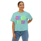COMFORT COLORS - Child of God Boxy Tee — Women's Rainbow Faith T‑Shirt