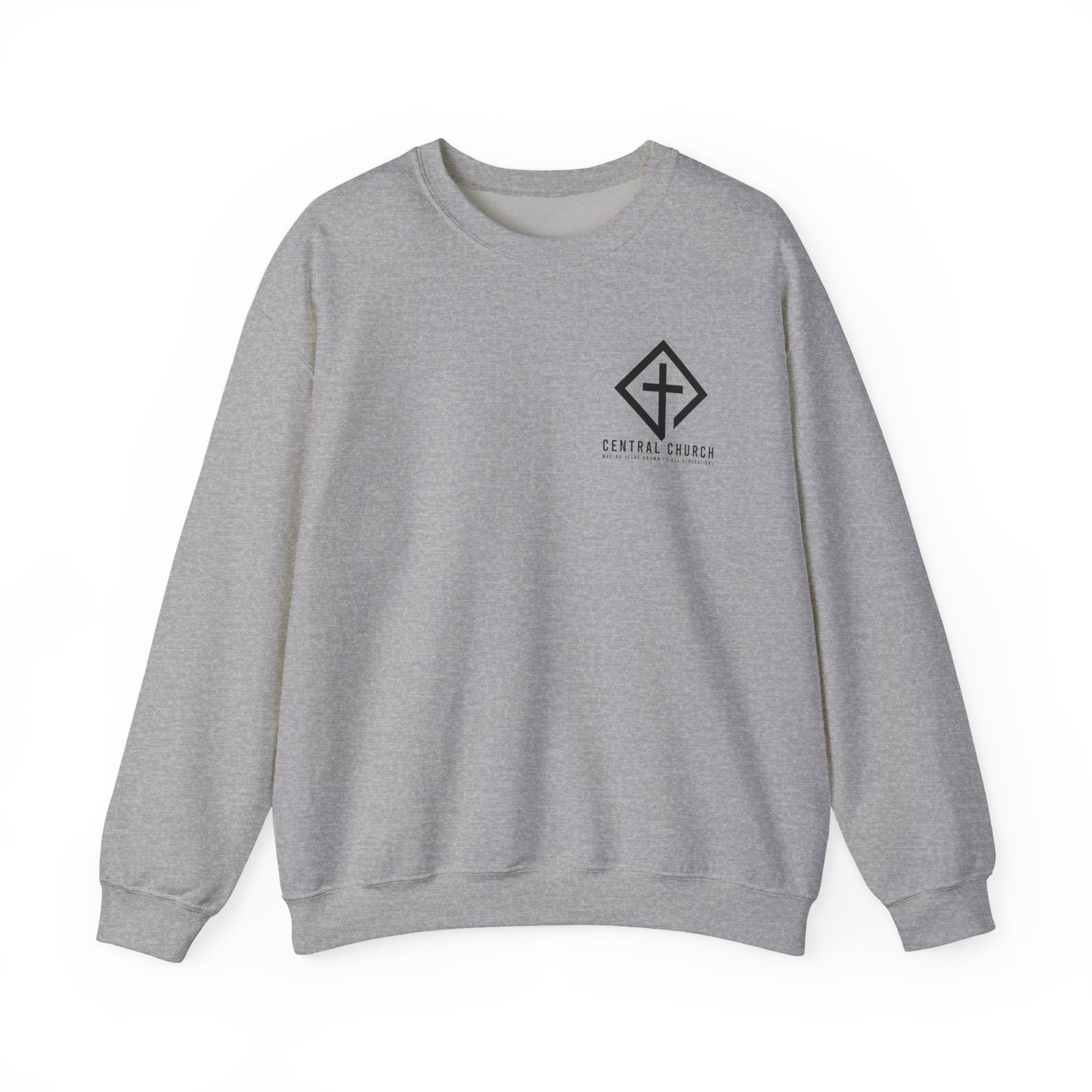 CENTRAL BAPTIST BLACK FONT ADULT SWEATSHIRT