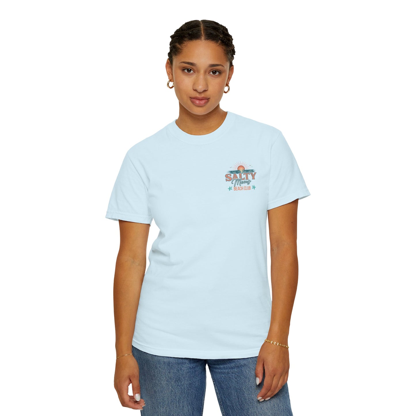 COMFORT COLORS - Salty Vibes Beach Club T-Shirt — 'Salty Memory' Coastal Graphic Tee