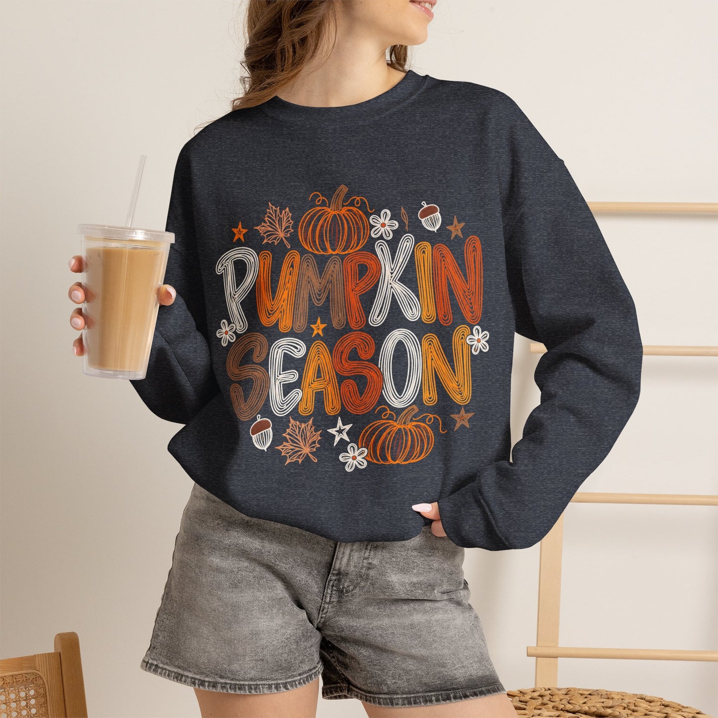 GILDAN - Pumpkin Season Fall Crewneck Sweatshirt
