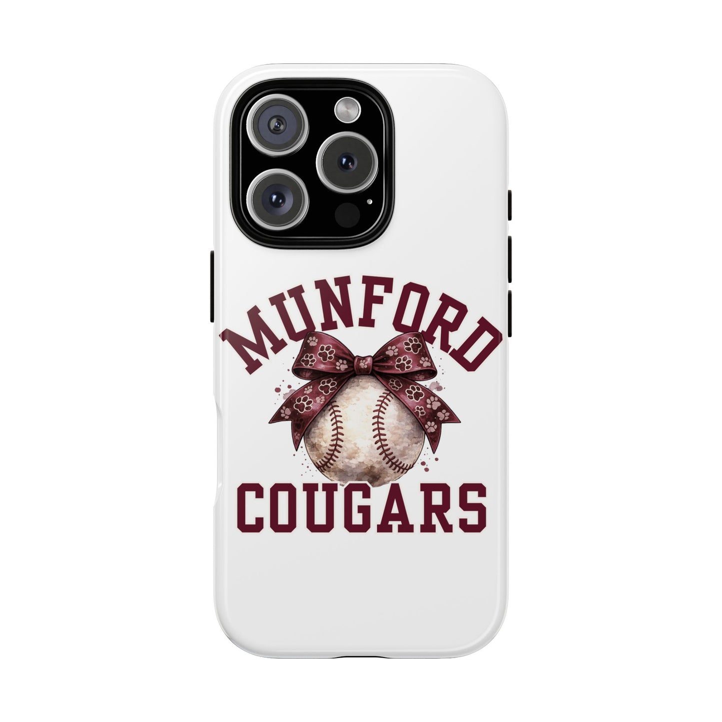 *** NEED TO PERSONALIZE THIS ? - DO NOT PURCHASE THIS ITEM - EMAIL ME @REFININGFAITHCOMPANY@GMAIL.COM - Munford Cougars Baseball Phone Case - Tough Cases Sports Team Phone Cover
