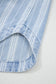 Sky Blue Stripe Boyfriend Chest Pocket Classic Denim Shacket