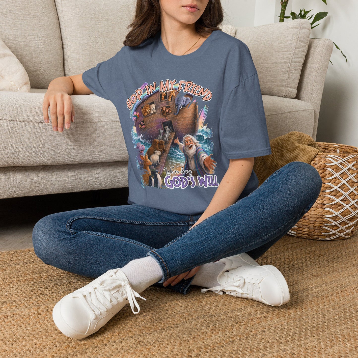 GILDAN - Hop In My Friend T-Shirt — Cute Noah’s Ark Animal Graphic Tee