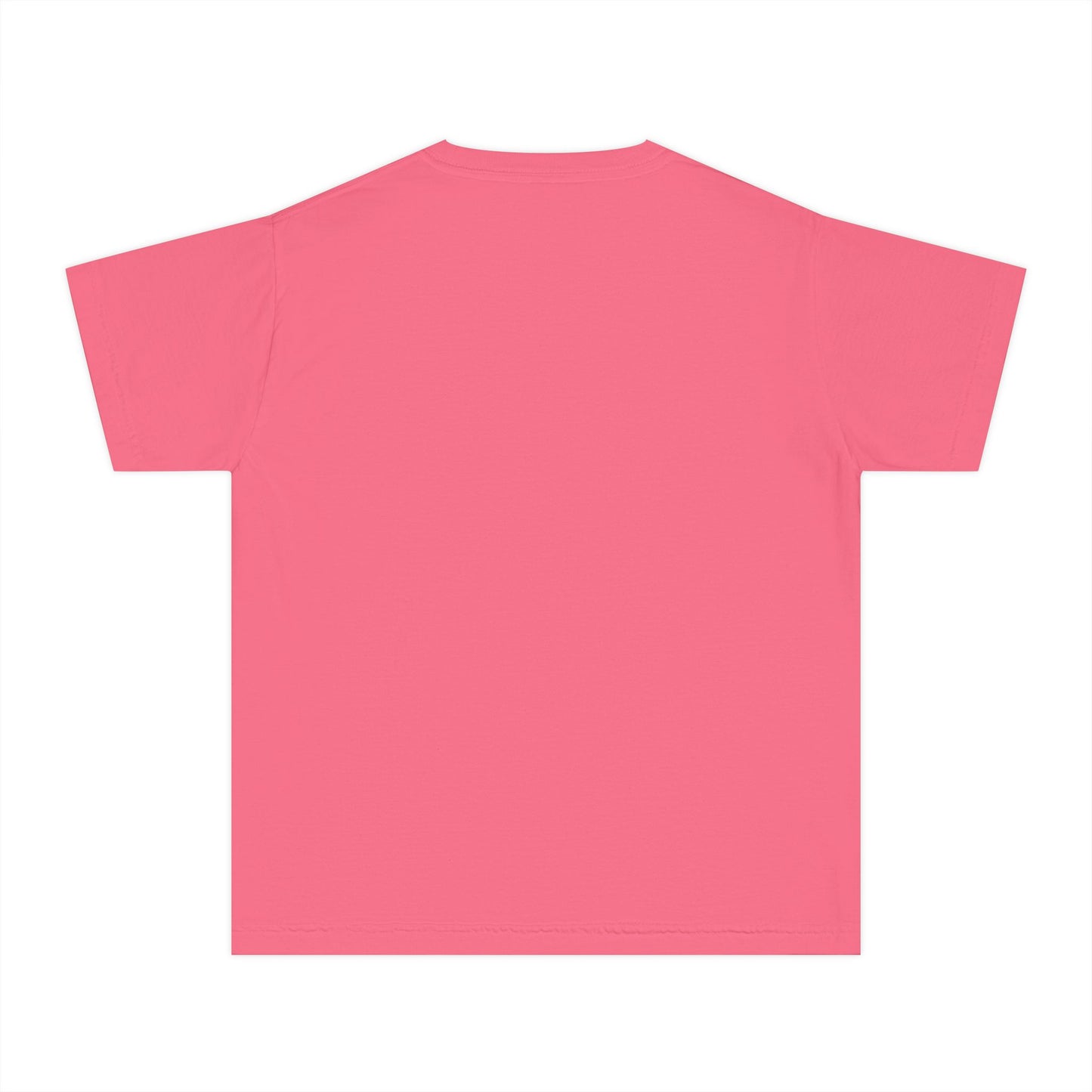 COMFORT COLORS - Easter Floral Bunny Youth Tee — 'Because He Lives'