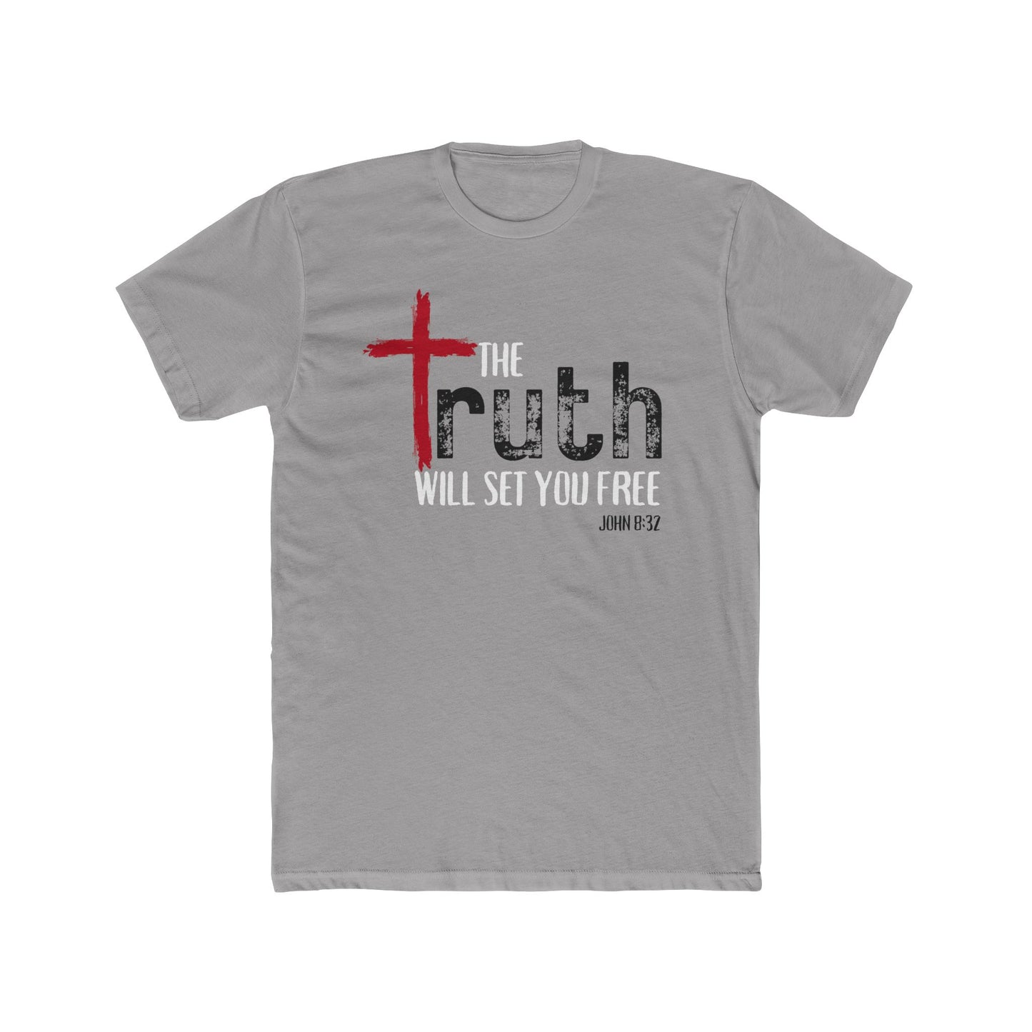Faith 'Truth' T-Shirt — Christian Cross Graphic Tee (John 8:32)