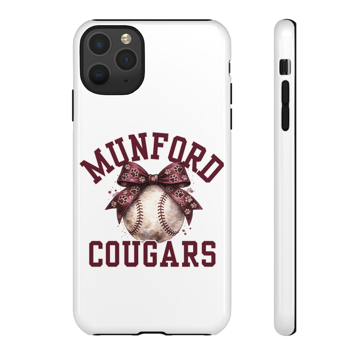 *** NEED TO PERSONALIZE THIS ? - DO NOT PURCHASE THIS ITEM - EMAIL ME @REFININGFAITHCOMPANY@GMAIL.COM - Munford Cougars Baseball Phone Case - Tough Cases Sports Team Phone Cover