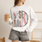 GILDAN - Baseball Leopard Print Crewneck Sweatshirt