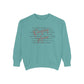 COMFORT COLORS - Peace Script Sweatshirt — Inspirational 'Peace' Typography Crewneck