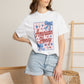 COMFORT COLORS - American Honey Graphic T-Shirt — Retro Patriotic Stars & Bows