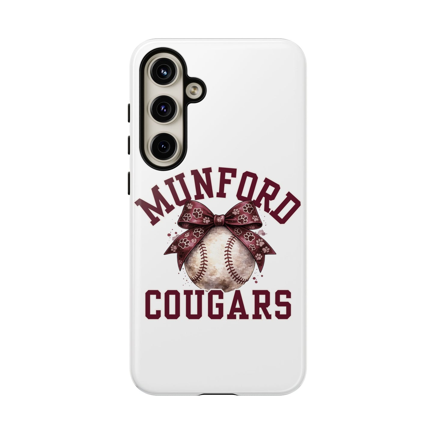 *** NEED TO PERSONALIZE THIS ? - DO NOT PURCHASE THIS ITEM - EMAIL ME @REFININGFAITHCOMPANY@GMAIL.COM - Munford Cougars Baseball Phone Case - Tough Cases Sports Team Phone Cover