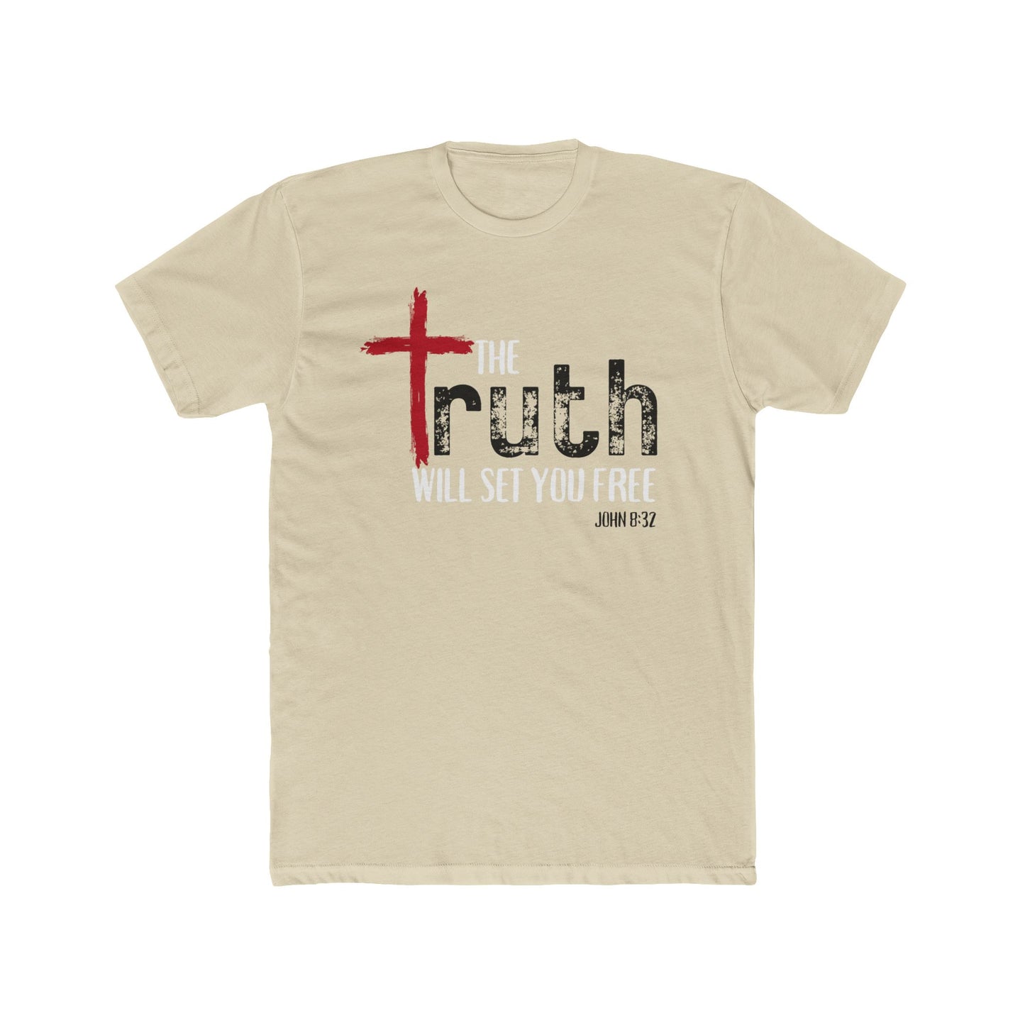 Faith 'Truth' T-Shirt — Christian Cross Graphic Tee (John 8:32)