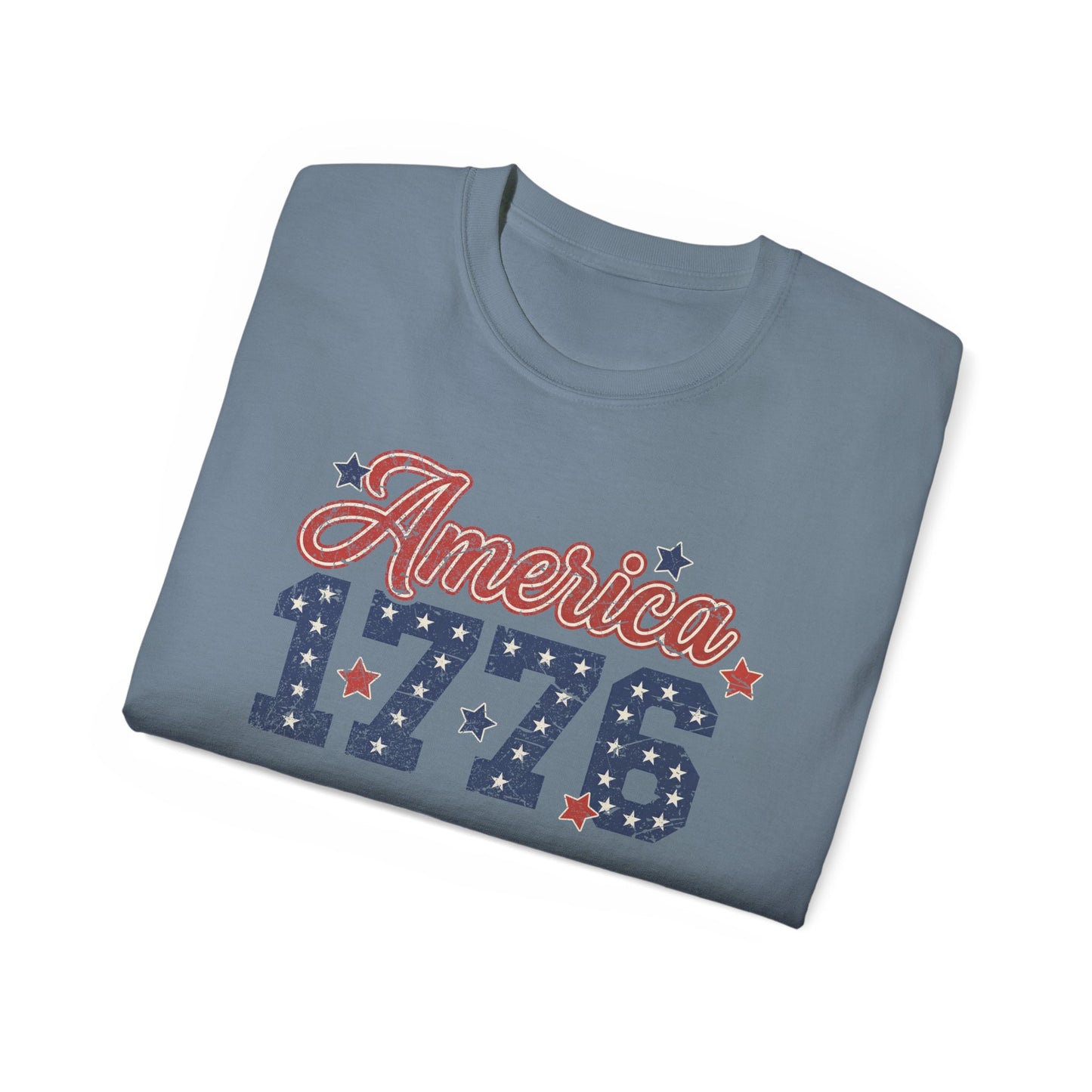 America 1776 Patriotic T-Shirt — Fourth of July USA Stars & Stripes Tee