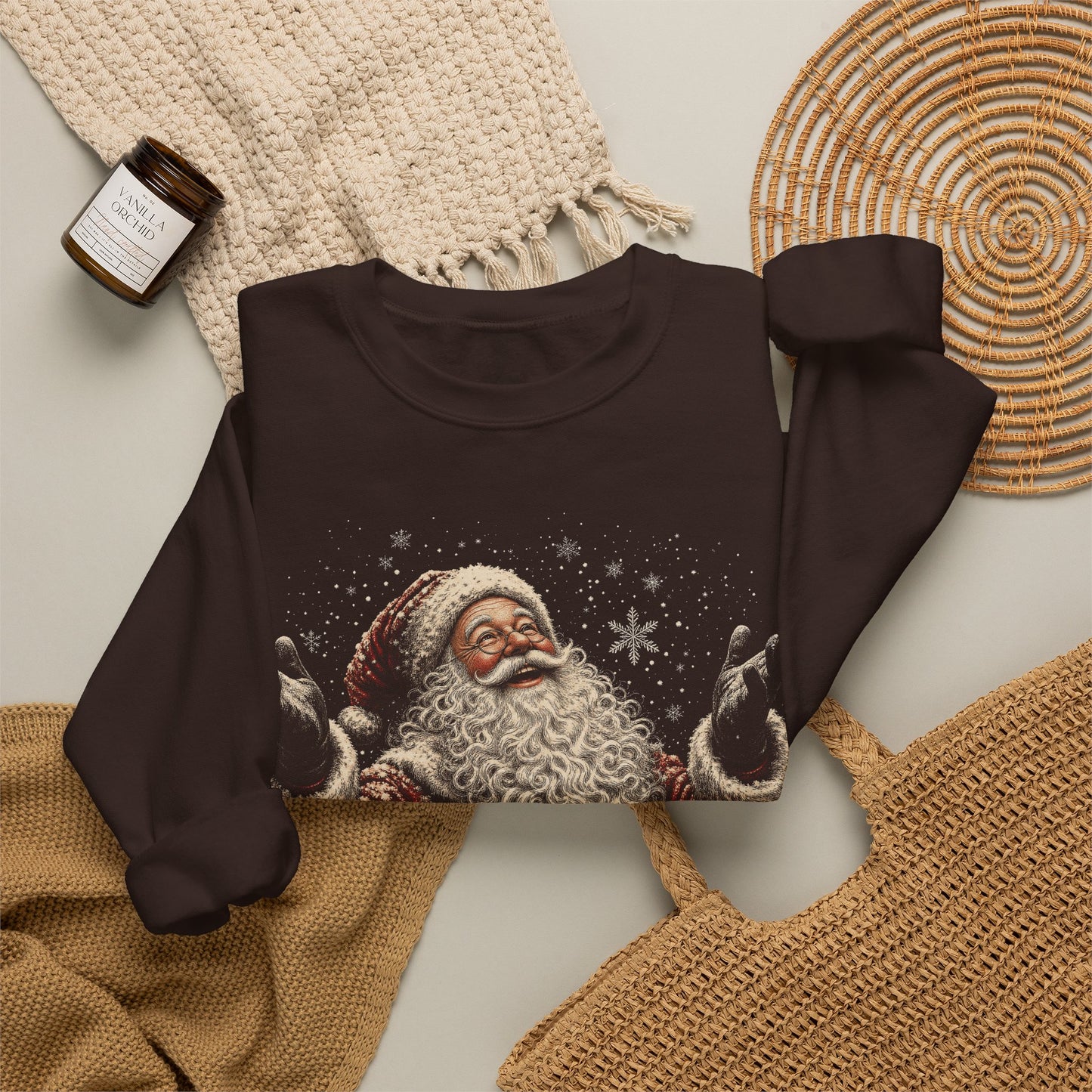 GILDAN - Vintage Santa Christmas Crewneck Sweatshirt