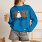 GILDAN - Spooky Season Sweatshirt — Leopard Print Ghost Halloween Crewneck