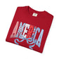 COMFORT COLORS  - America Graphic T-Shirt – Patriotic Red White Blue Tee with Ribbon
