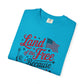 COMFORT COLORS - Land of the Free Because of the Brave T-Shirt — Patriotic Statue of Liberty Graphic Tee