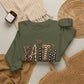 GILDAN - Faith Leopard Print Crewneck Sweatshirt
