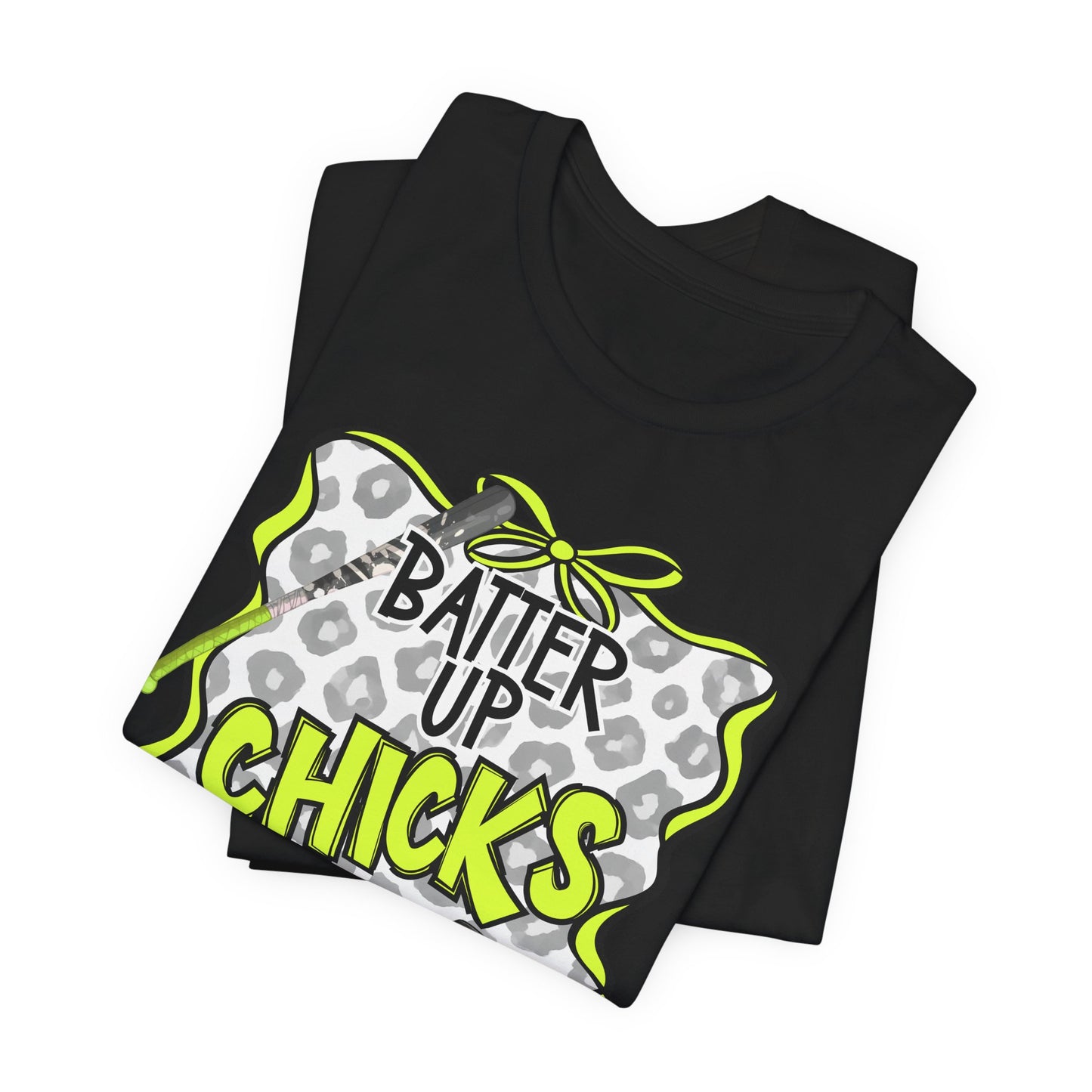 ***NEED TO PERSONALIZE THIS ? DO NOT ORDER THIS SHIRT - CONTACT ME @REFININGFAITHCOMPANY@GMAIL.COM TO PERSONALIZE THIS ***  - Batter Up Chicks Softball T-Shirt — "Batter Up Chicks #9" Neon Green Team...