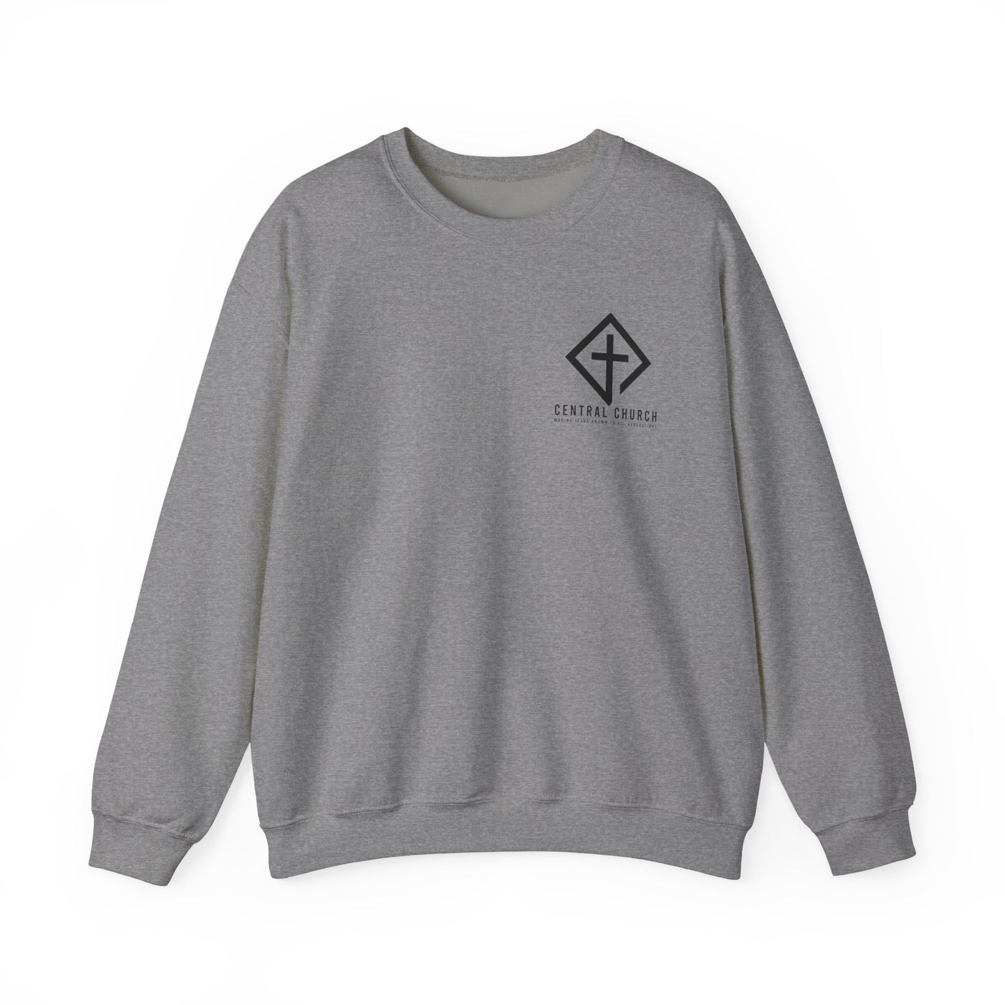 CENTRAL BAPTIST BLACK FONT ADULT SWEATSHIRT