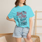 COMFORT COLORS - Land of the Free Because of the Brave T-Shirt — Patriotic Statue of Liberty Graphic Tee
