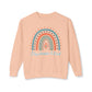 COMFORT COLORS -  Crewneck Sweatshirt - 'Stay Humble & Kind' Pastel Rainbow