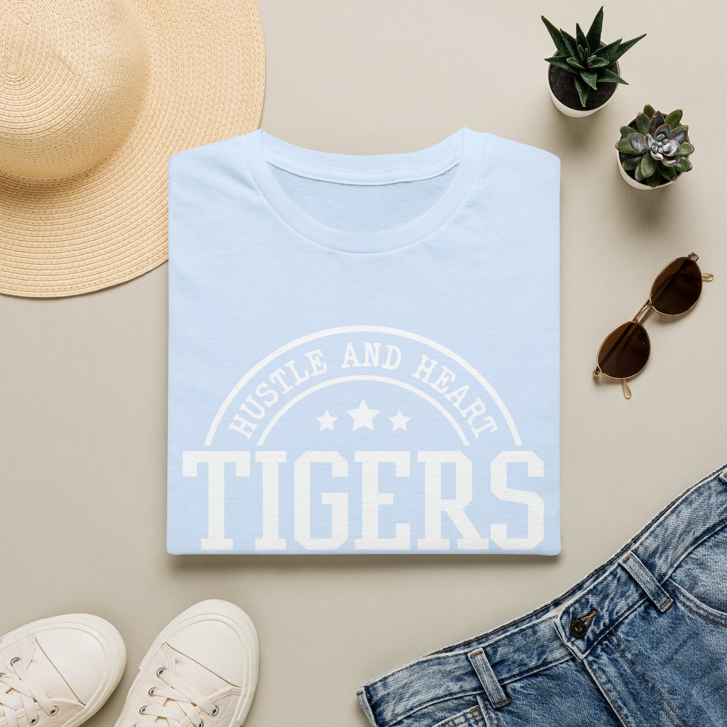 GILDAN - T-Shirt — Tigers Vintage Athletic Seal (“Hustle and Heart”)