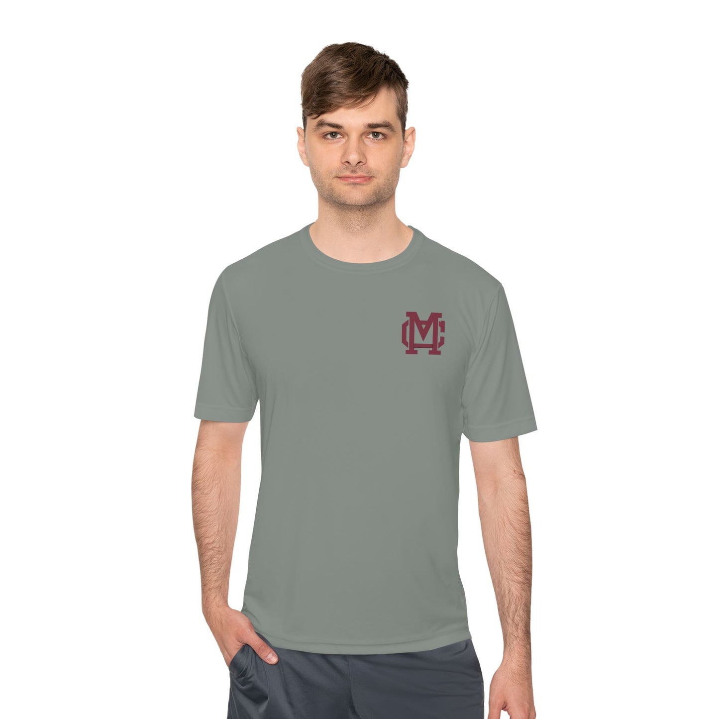 Moisture-Wicking Performance Tee with Maroon MC Chest Logo