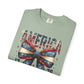 COMFORT OLORS - Patriotic America Bow T-Shirt — "America 1776 Land of the Free" Fourth of July Tee