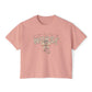 COMFORT COLOR - Nurse Boxy Tee — Floral Stethoscope Graphic for Women, "Nurse" Gift