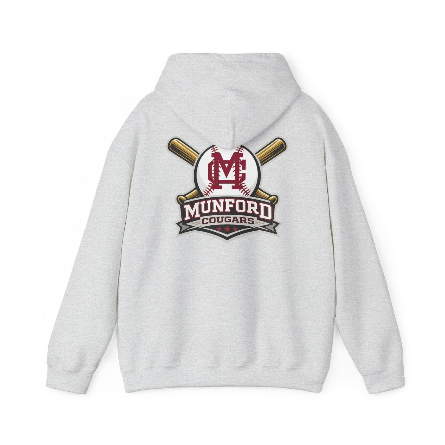 Munford Cougars Baseball Adult Hoodie | Munford M Logo Sweatshirt