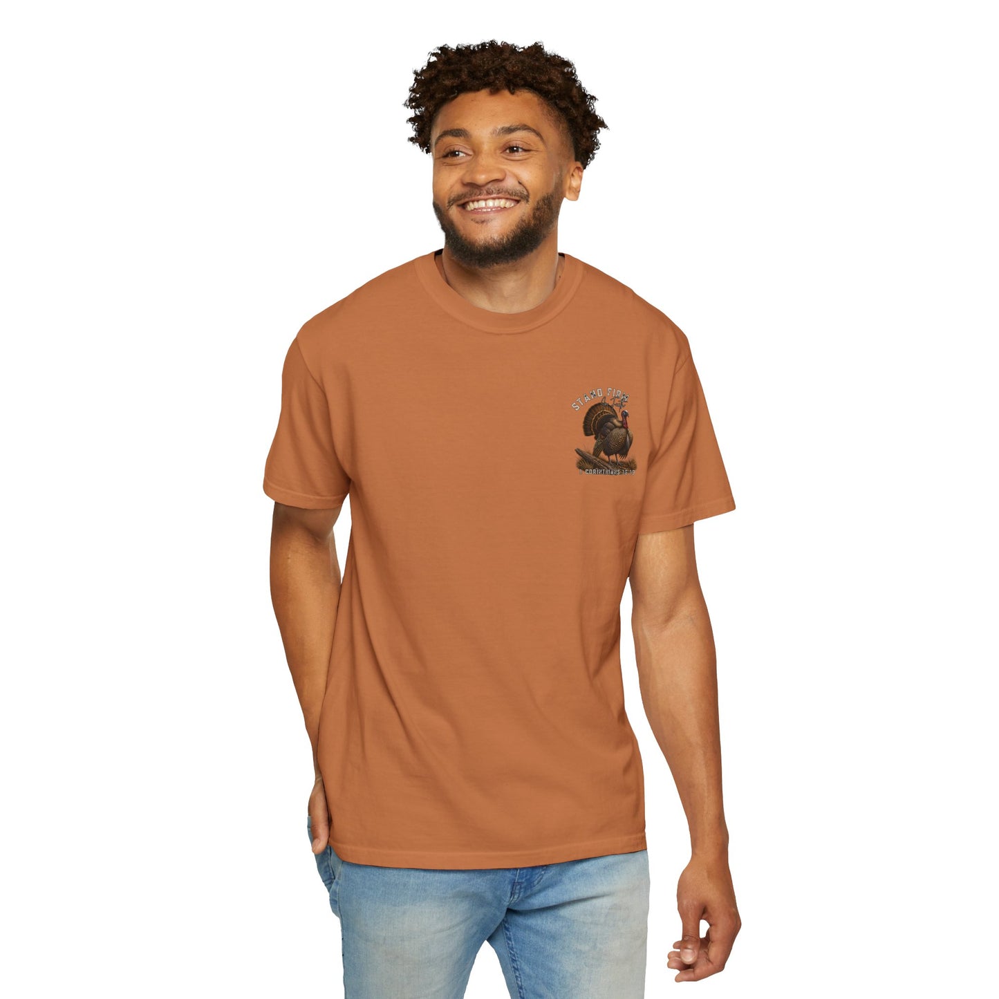 COMFORT COLORS - Stand Firm Turkey T-Shirt – Patriotic Thanksgiving Graphic Tee
