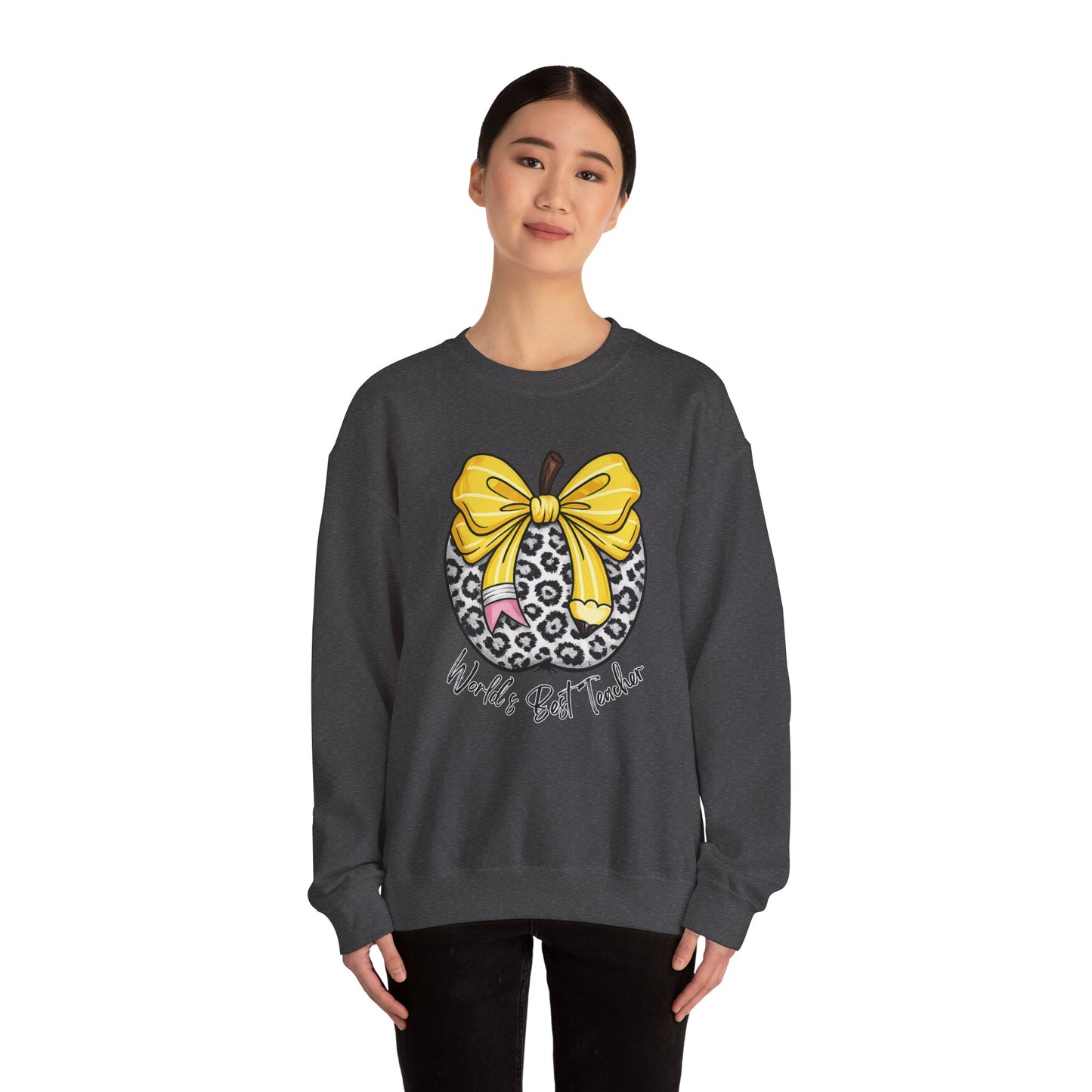 GILDAN - World's Best Teacher Unisex Heavy Blend™ Crewneck Sweatshirt