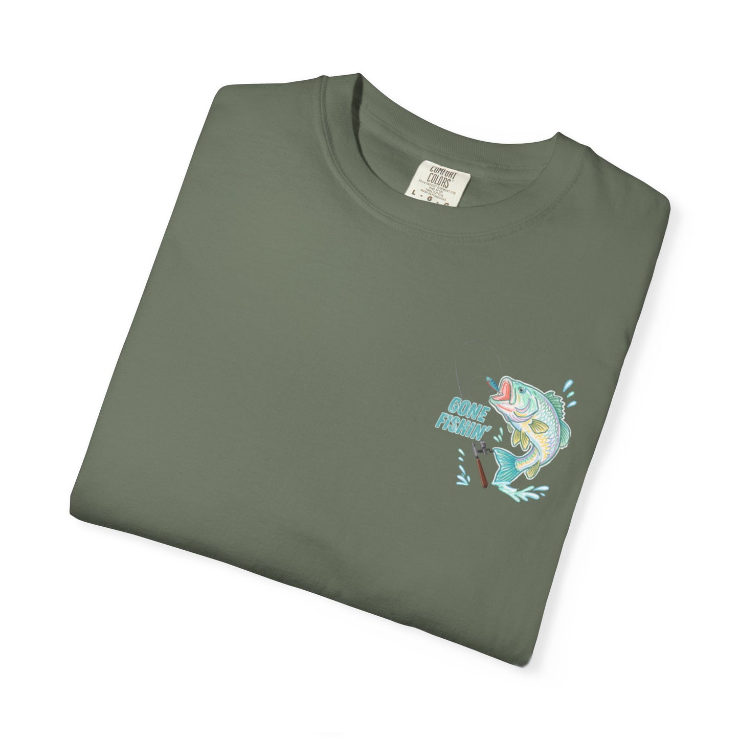 COMFORT COLORS - Catch me at the lake 2 side design tee