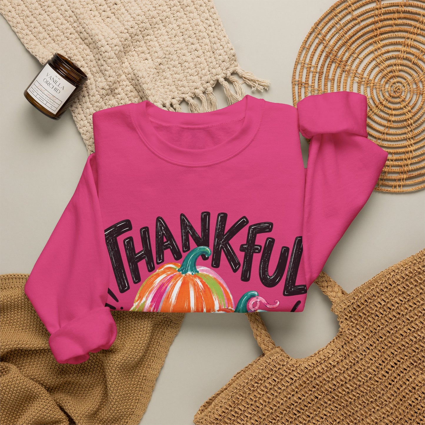 GILDAN - Thankful Pumpkin Crewneck Sweatshirt