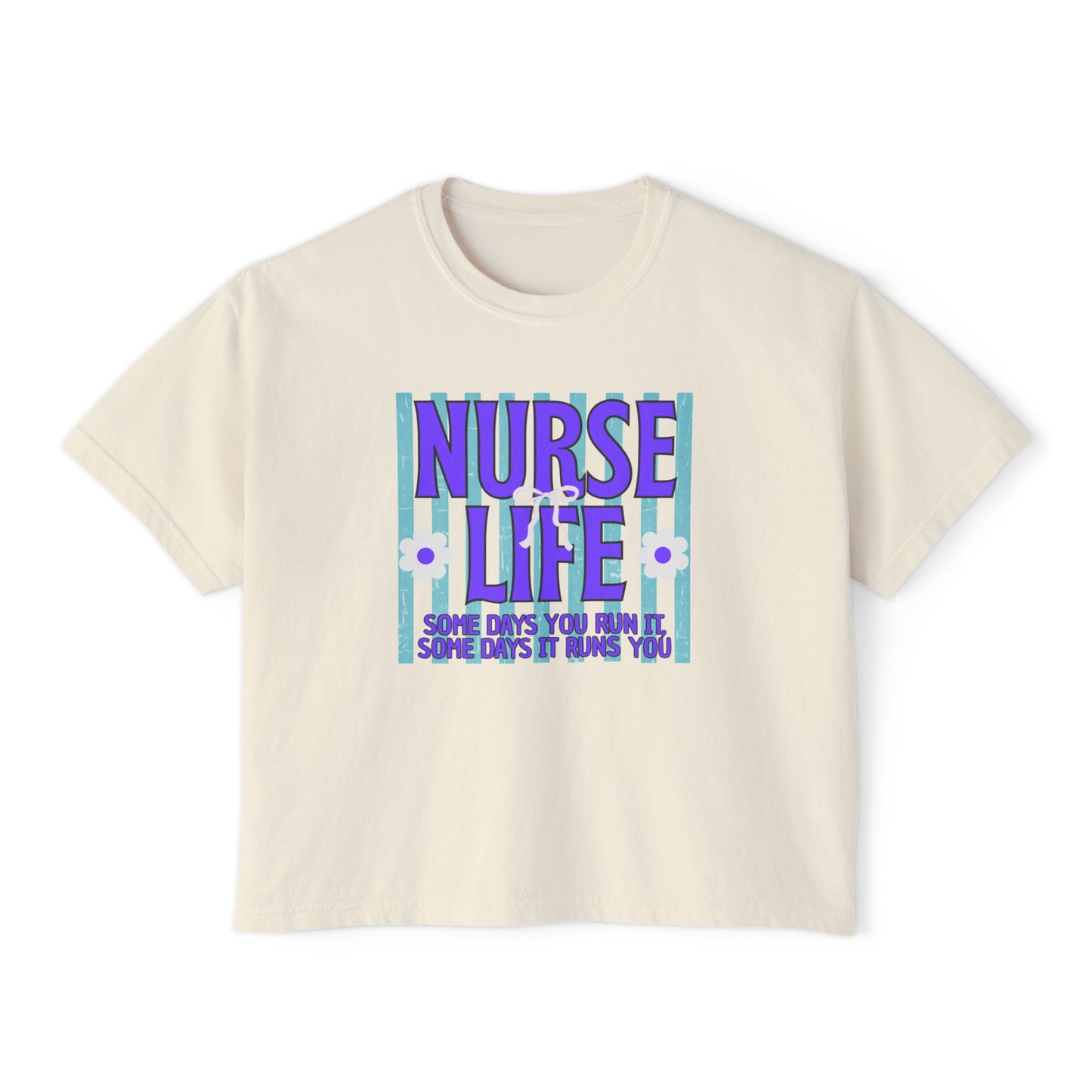 COMFORT COLORS CROP TOP - Nurse Life Boxy Tee — "Some Days You Win..." Inspirational Nurse T-Shirt