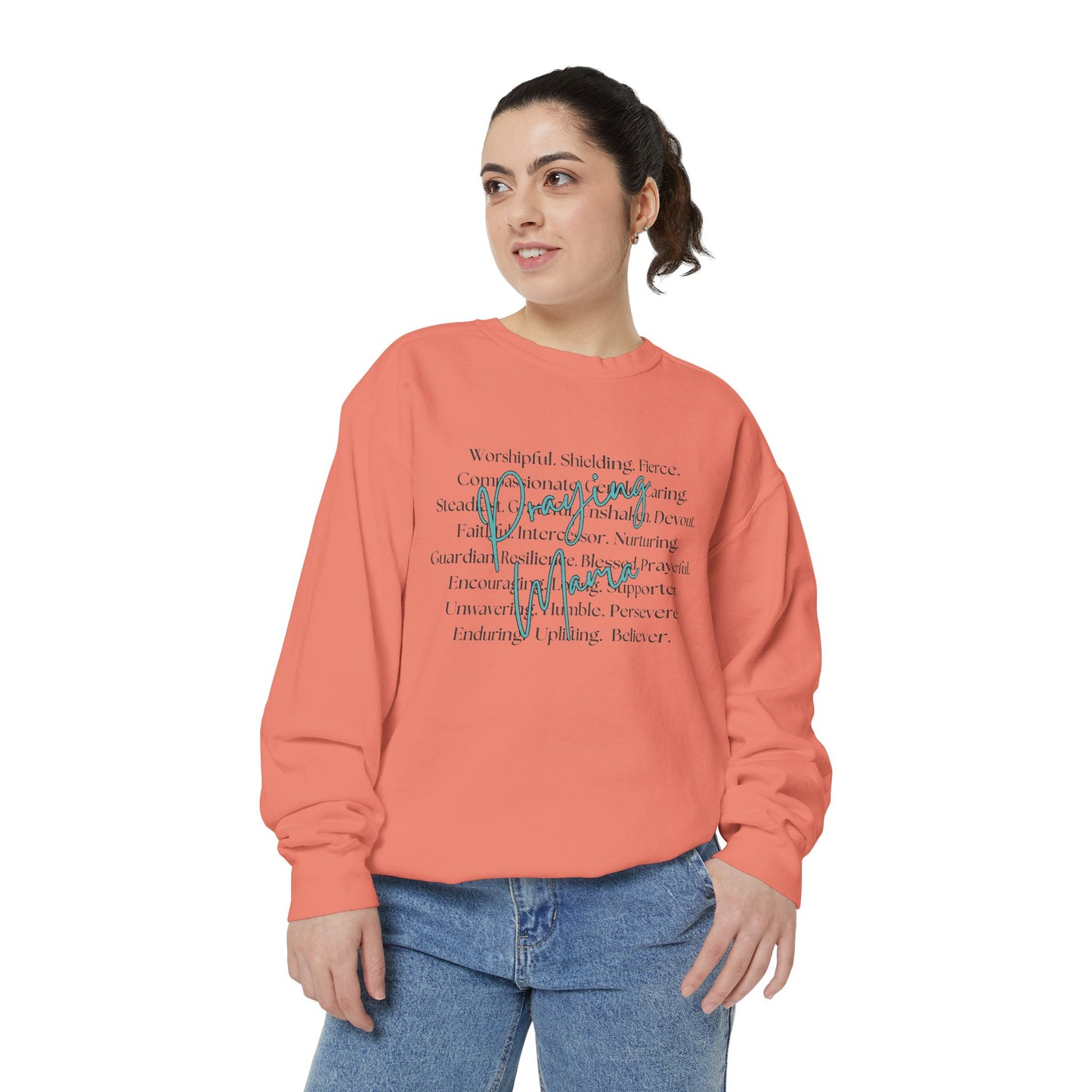 COMFORT COLORS - Peace Script Sweatshirt — Inspirational 'Peace' Typography Crewneck