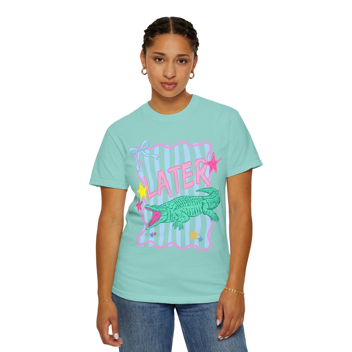COMFORT  COLORS - Later/Afterwhile Alligator T-Shirt — Retro Pastel Graphic Tee