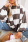 Orange Checkered Bishop Sleeve Sweater