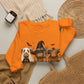 GILDAN -Halloween Dogs Crewneck Sweatshirt — Cute Witch, Ghost & Pumpkin Puppy Design