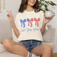 God Bless America Patriotic T-Shirt — Red, White & Blue Bow Design